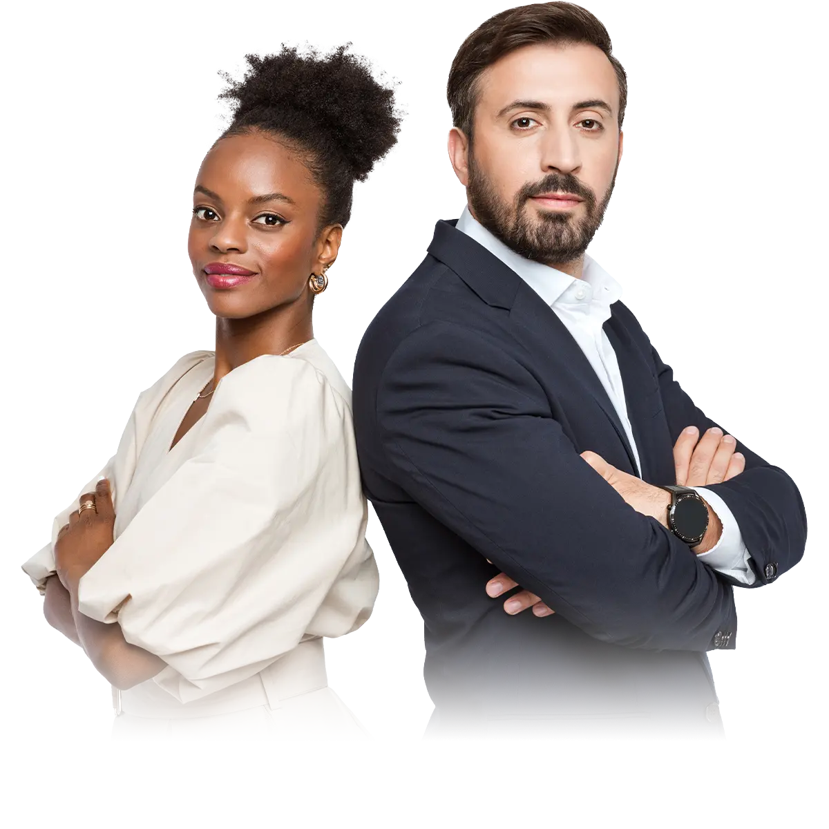 Man and woman in business attire - hero image