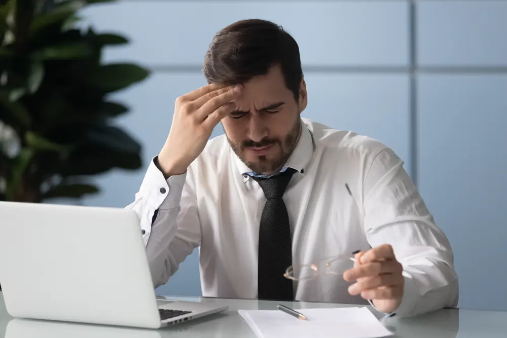 Business man frustrated